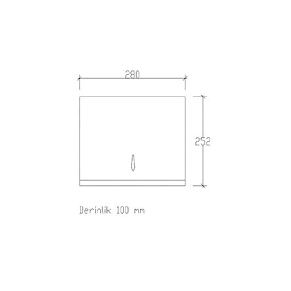 Θήκη για χαρτοπετσέτες Inox SS304 81031